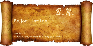 Bajor Marita névjegykártya